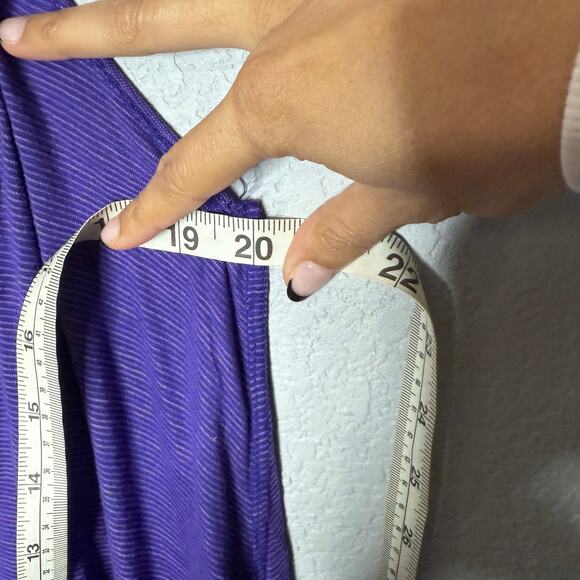 Y2K Free People Women's Purple Sequin Shark Bite Hem Tank Top Size Large - Picture 7 of 9